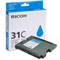 Картридж RICOH для гелевого принтера GC 31C Aficio GX e2600/GX e3300N/GX e3350N/GX e5550N голубой - фото 6518